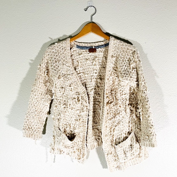 Pol cream frayed sweater - Picture 2 of 6